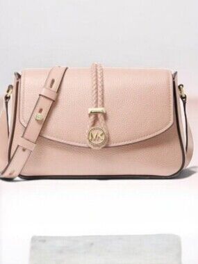 Michael Kors  ‘Lea’ Monogram Vanilla Luggage Flap Handbag Crossbody
